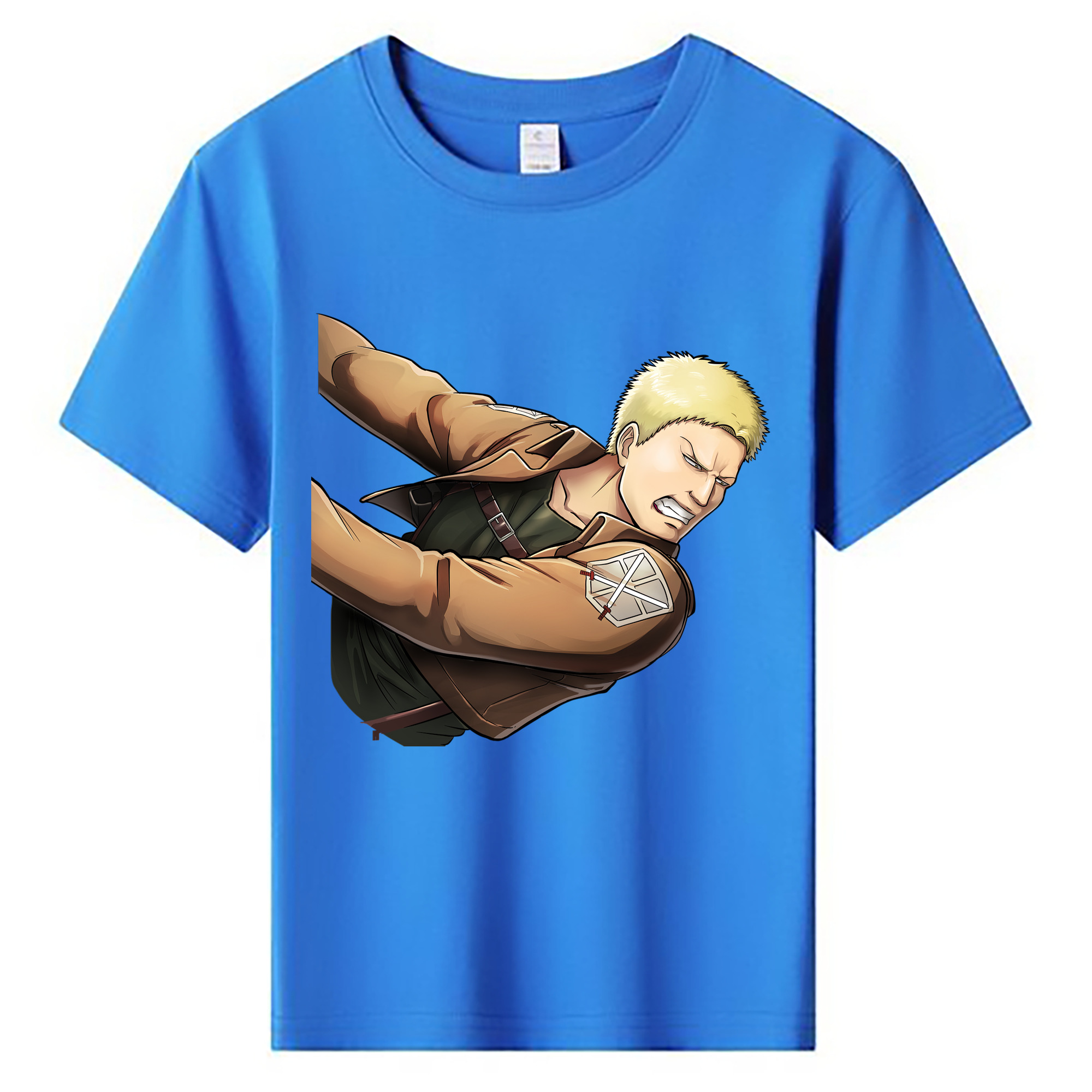 （画像用） 進撃の巨人 ライナー・ブラウン Attack on Titan Reiner Braun 綿100％キッズTシャツ（フロントプリント）